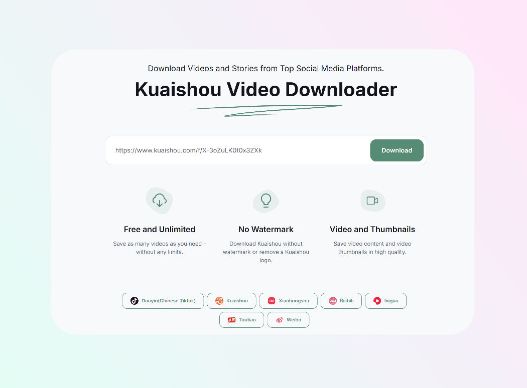 how to use kuaishou video downloader-step2