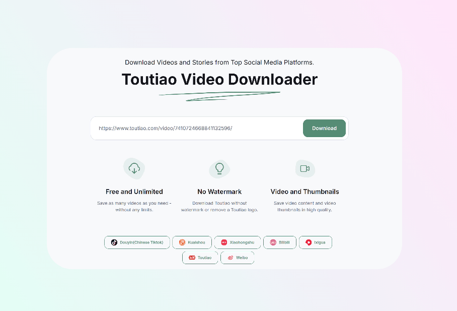 how to use toutiao video downloader-step2